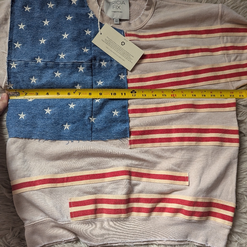 NWT Free People X Tricia Fix Stripes And Stars Pullover - Picture 10 of 15